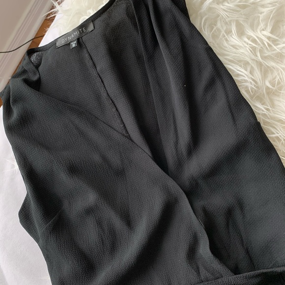 Black low cut midi dress - Picture 3 of 5